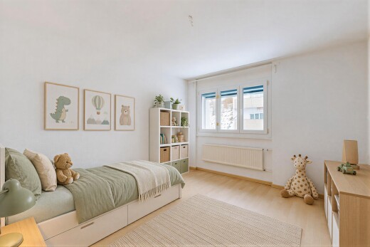 chambre avec radiateur, inside property, drywall, cloison sèche, et natural light