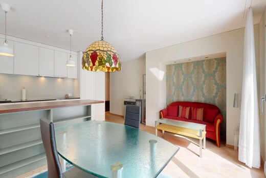 wohn- / esszimmer mit inside property, drywall, gipskartonwand, und light floor