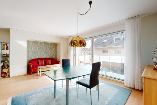 esszimmer mit holzfußboden, wood finish floor, gipskartonwand, drywall, und inside property