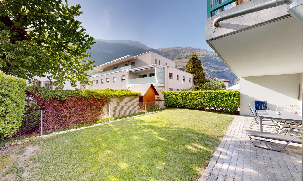 view of home featuring a deck with mountain view