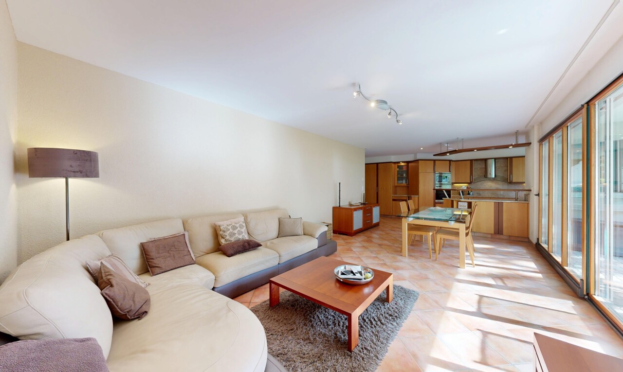 view of living / dining area