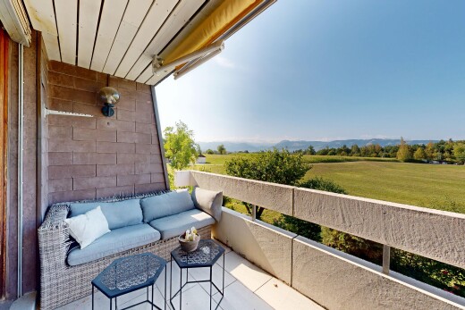 balkon mit wohnraum im freien, view focus, from property, rural view, und ländliche aussicht