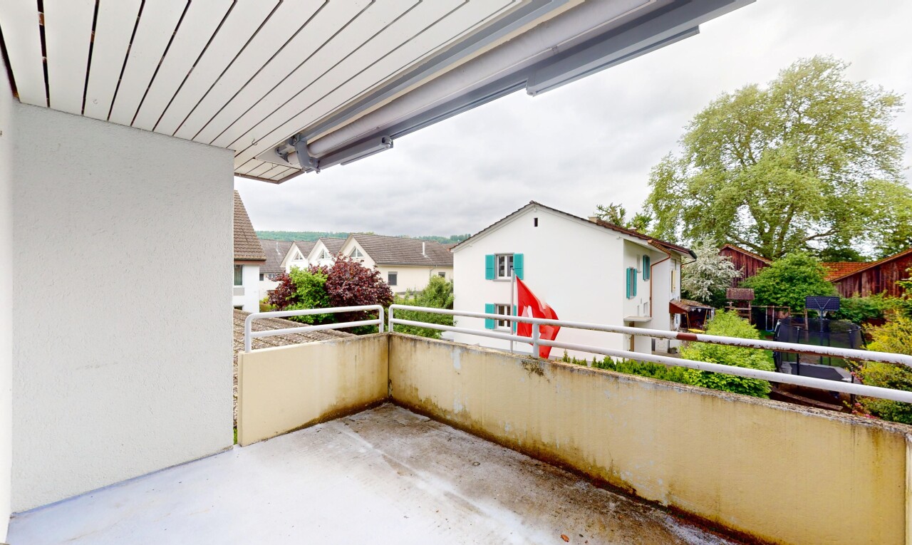 terrasse mit balkon, from property, und overcast