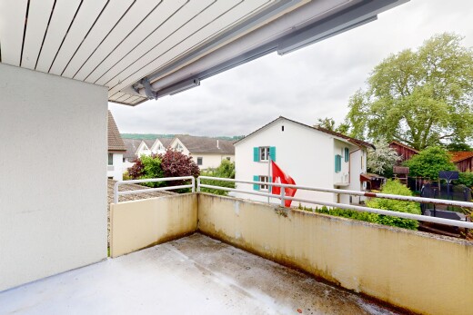 terrasse mit balkon, from property, und overcast