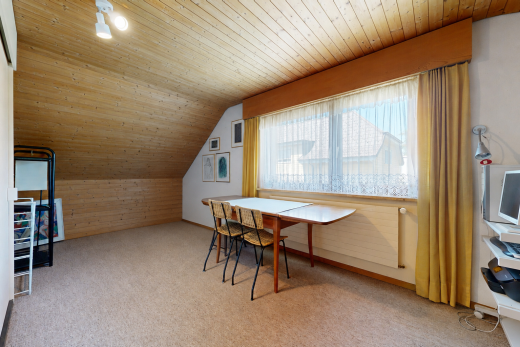 home office featuring a vaulted wooden ceiling, light colored carpet, and wood walls