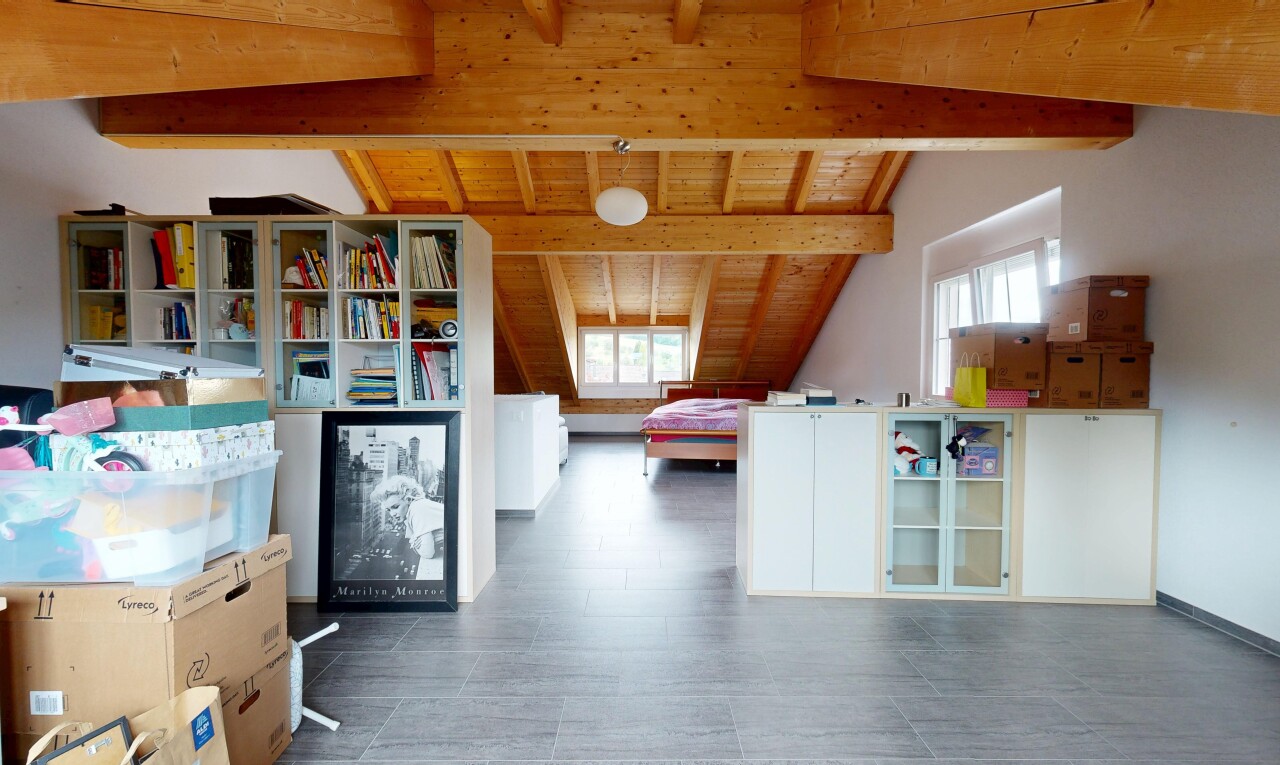 unfurnished room with wood ceiling