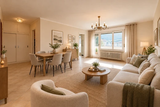 pièce vide avec radiateur, light floor, drywall, cloison sèche, et tile floor