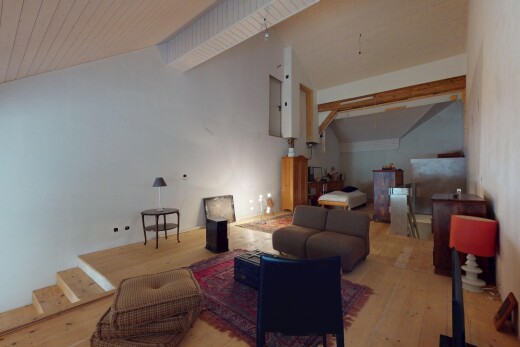 interior space with high vaulted ceiling and light hardwood / wood-style flooring